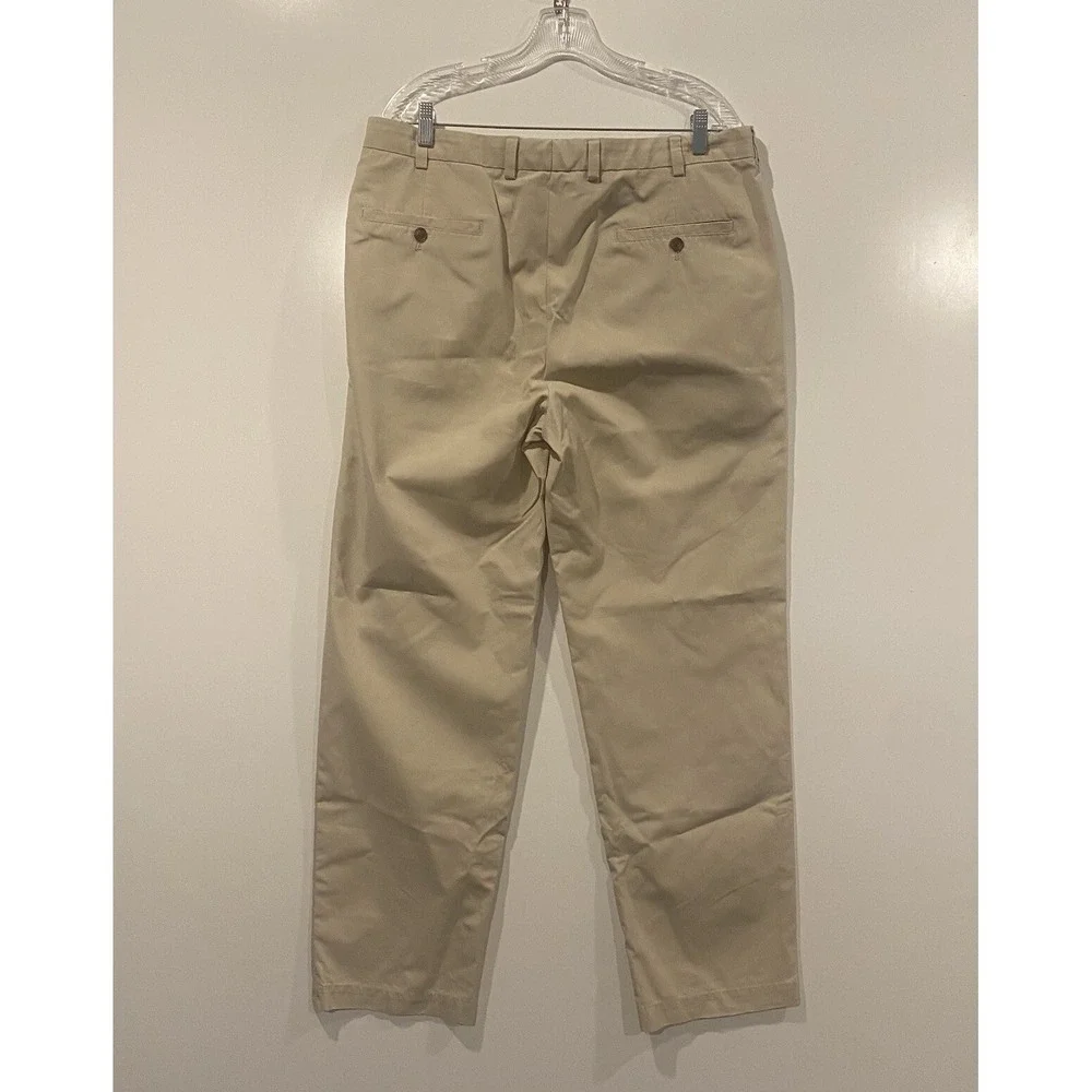 Brooks Brothers Clark Fit Chinos Mens 36x32 Khaki Tan Supima Cotton Pants